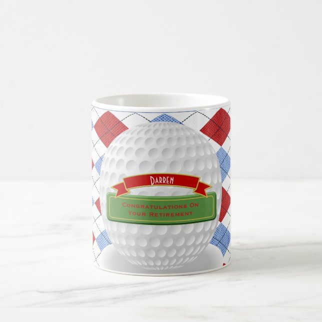 Personalised Mans GOLF, Golfer themed Par-TEE Coffee Mug (Center)