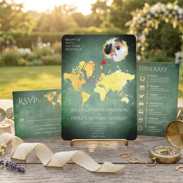 Personalised Map of Love Journey Wedding Invitation (Creator Uploaded)