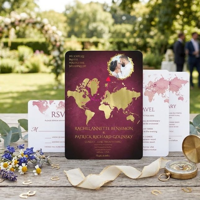 Personalised Map of Love Journey Wedding Invitation (Creator Uploaded)