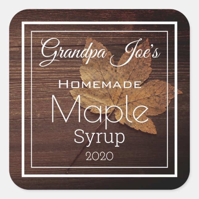 Personalised Maple Leaf Label (Front)
