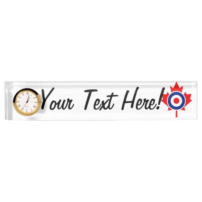 Personalised Maple Leaf Roundel Mod CANADA Nameplate (Front)