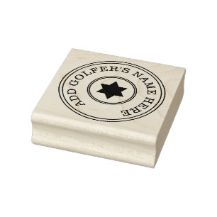 Personalised Maple Wood Golf Ball Stamp