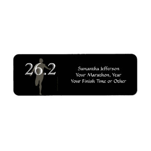 Personalised Marathon Runner 26.2 Keepsake Black