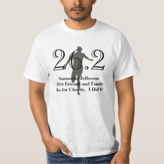 Personalised Marathon Runner 26.2 Keepsake Black T-Shirt