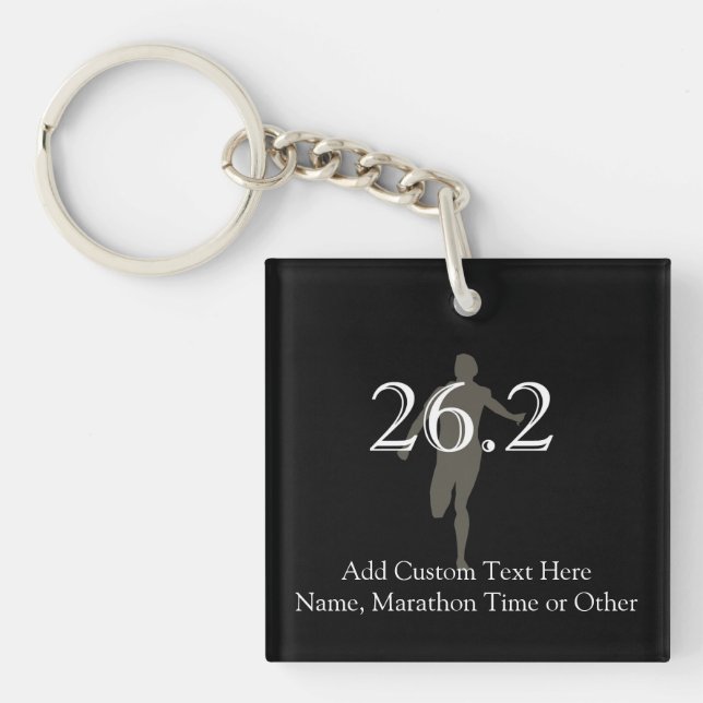 Personalised Marathon Runner 26.2 Keepsake Key Ring (Front)