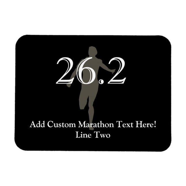 Personalised Marathon Runner 26.2 Keepsake Magnet (Horizontal)