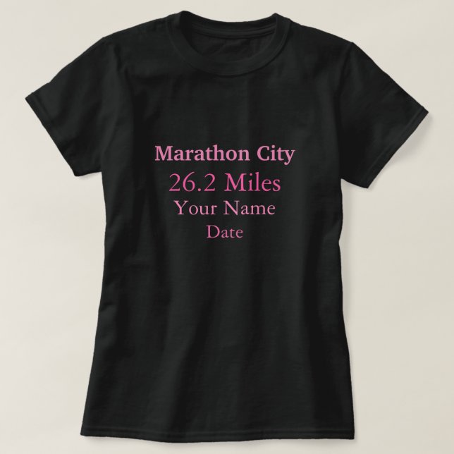 Personalised Marathon Runner T-Shirt (Design Front)
