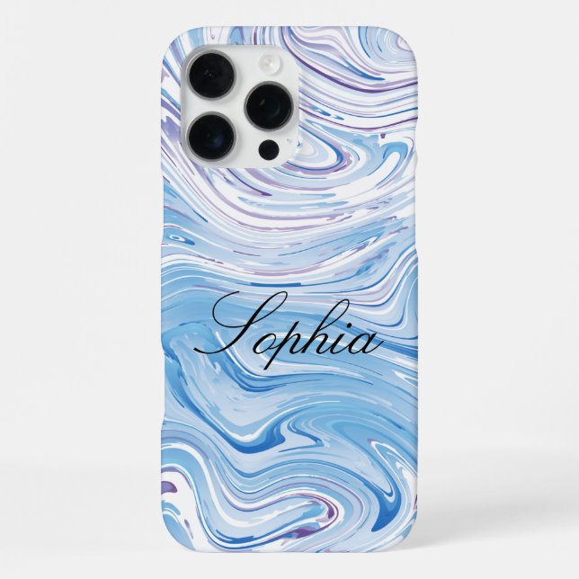 Personalised Marbel iPhone 16 Pro Max Case  (Back)