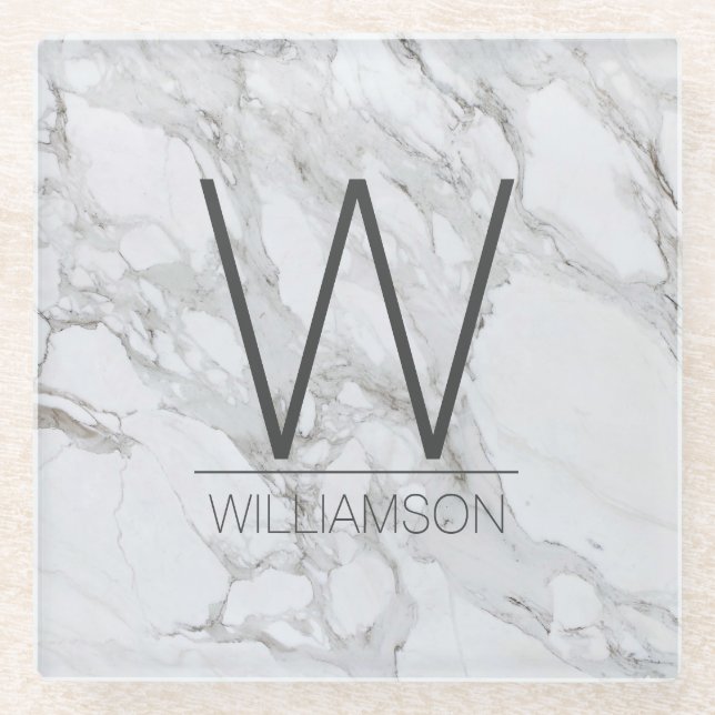 Personalised Marble Housewarming Gift Coaster (Front)