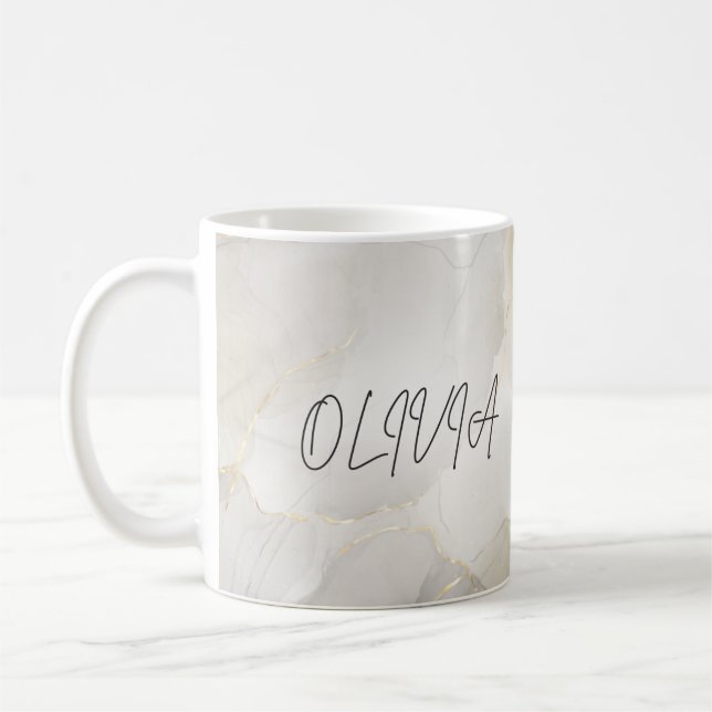 Personalised marble Name Mug (Left)
