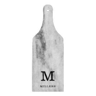 Personalised Marble Pattern Last Name Monogram Cutting Board