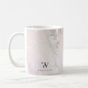 Personalised Marble rose Glitter Coffee Mug