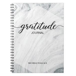 Personalised Marble Script Gratitude Journal