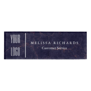 Personalised Marble Small Name Badge