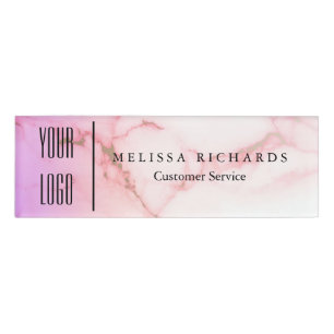 Personalised Marble Small Name Badge