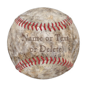 Personalised Marbled Look Dirty BASEBALL Your TEXT