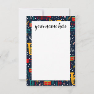 Personalised Marching Band Notecards