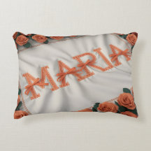Personalised Maria Fleece Blanket with Orange Rose