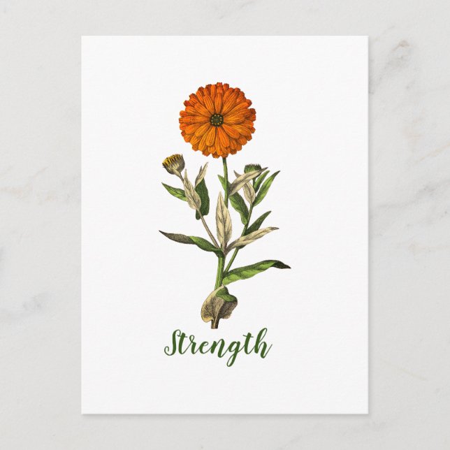 Personalised Marigold Strength Inspirational Card (Front)