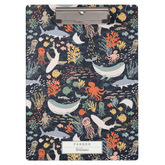Personalised | Marine Life Clipboard (Front)