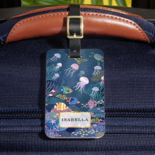 Personalised   Marine Life Luggage Tag
