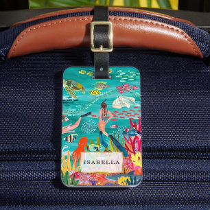 Personalised   Marine Life Luggage Tag