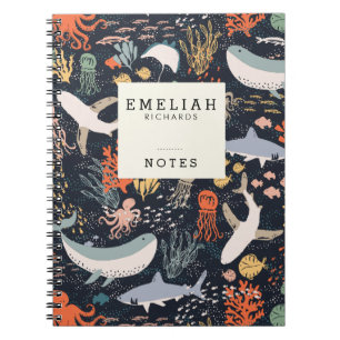Personalised   Marine Life Notebook