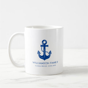 Personalised Maritime Family Cruise Year Set Coffee Mug
