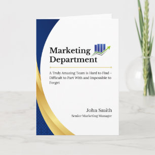 Personalised Marketing Department Promotion Quote Card