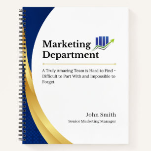 Personalised Marketing Department Promotion Quote Notebook