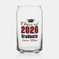 Personalised Maroon Black Class of 2026 Graduation
