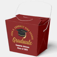 Personalised Maroon Gold Graduation Party Fortune
