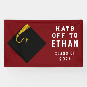 Personalised Maroon Graduation 2025 Banner
