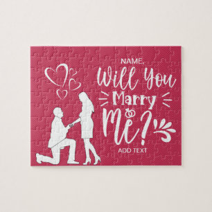 Personalised Marriage Proposal Jigsaw Puzzle