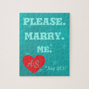 Personalised marriage proposal please marry me jigsaw puzzle