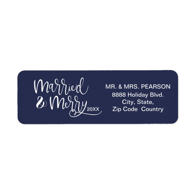 Personalised, Married and Merry, First Christmas (Front)