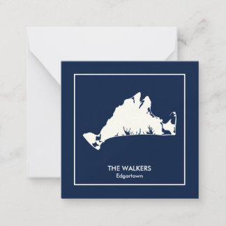 Personalised Martha's Vineyard Silhouette  Card