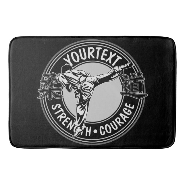 Personalised Martial Arts JUDO Japan Combat Sport  Bath Mat (Front)