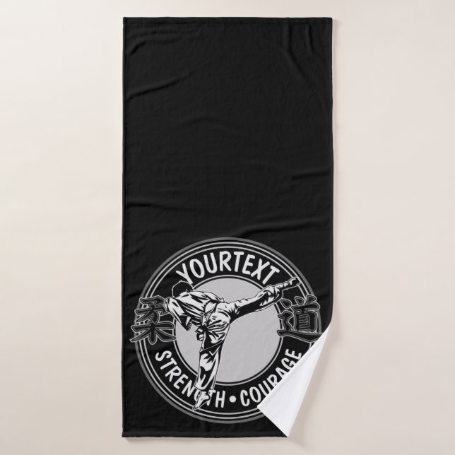 Personalised Martial Arts JUDO Japan Combat Sport Bath Towel Set (Bath Towel)