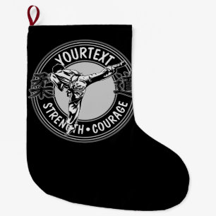 Personalised Martial Arts JUDO Japan Combat Sport  Large Christmas Stocking