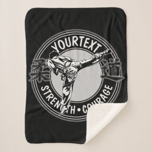 Personalised Martial Arts JUDO Japan Combat Sport  Sherpa Blanket