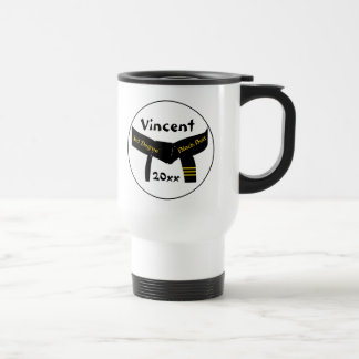 Personalised Martial Arts Third Degree Black Belt Travel Mug