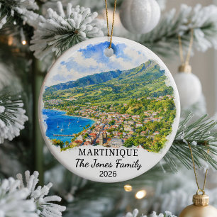 Personalised Martinique Ceramic Ornament, Custom C Tree Decoration