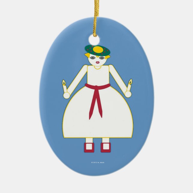Personalised Martzkin St. Lucia Day Ornament (Front)