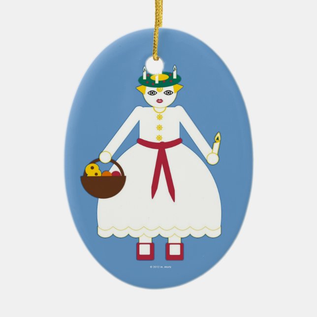 Personalised Martzkin St. Lucia Day Ornament (Front)