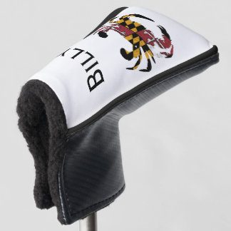 Personalised Maryland Flag & Crab Putter Cover
