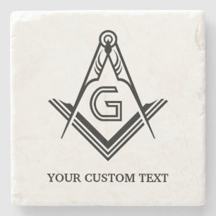 Personalised Masonic Gifts Stone Coaster