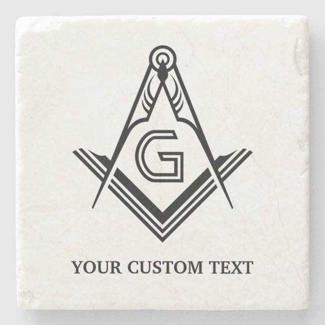 Personalised Masonic Gifts |  Stone Coaster (Front)