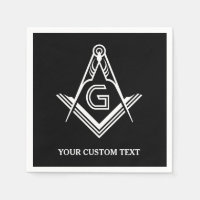 Personalised Masonic Napkins & Table Decorations
