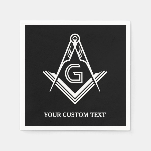 Personalised Masonic Napkins & Table Decorations (Front)